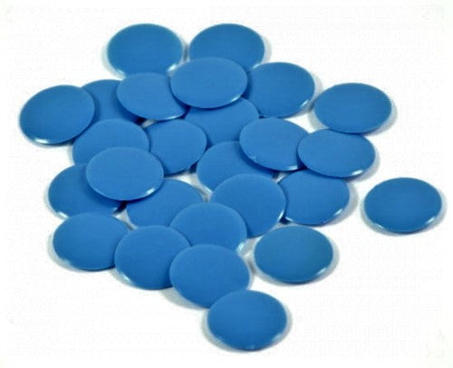 Nimida Plastic Round Plain Coin/Token/Chips For Board Games And Other Uses | Colour - Blue