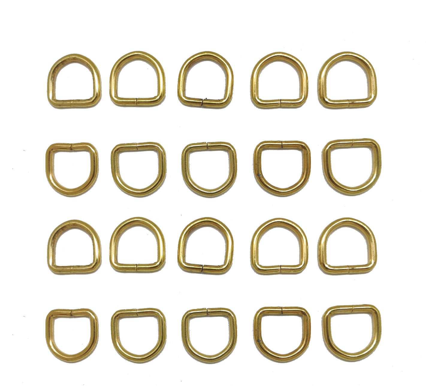 Nimida D Rings 1” useful for 0.75" inch strap | Golden Buckles for Straps Ties Belts Bags, Handmade Un-Welded Connect Buckle for Leather Bags Garment Clothes Luggage, Purse