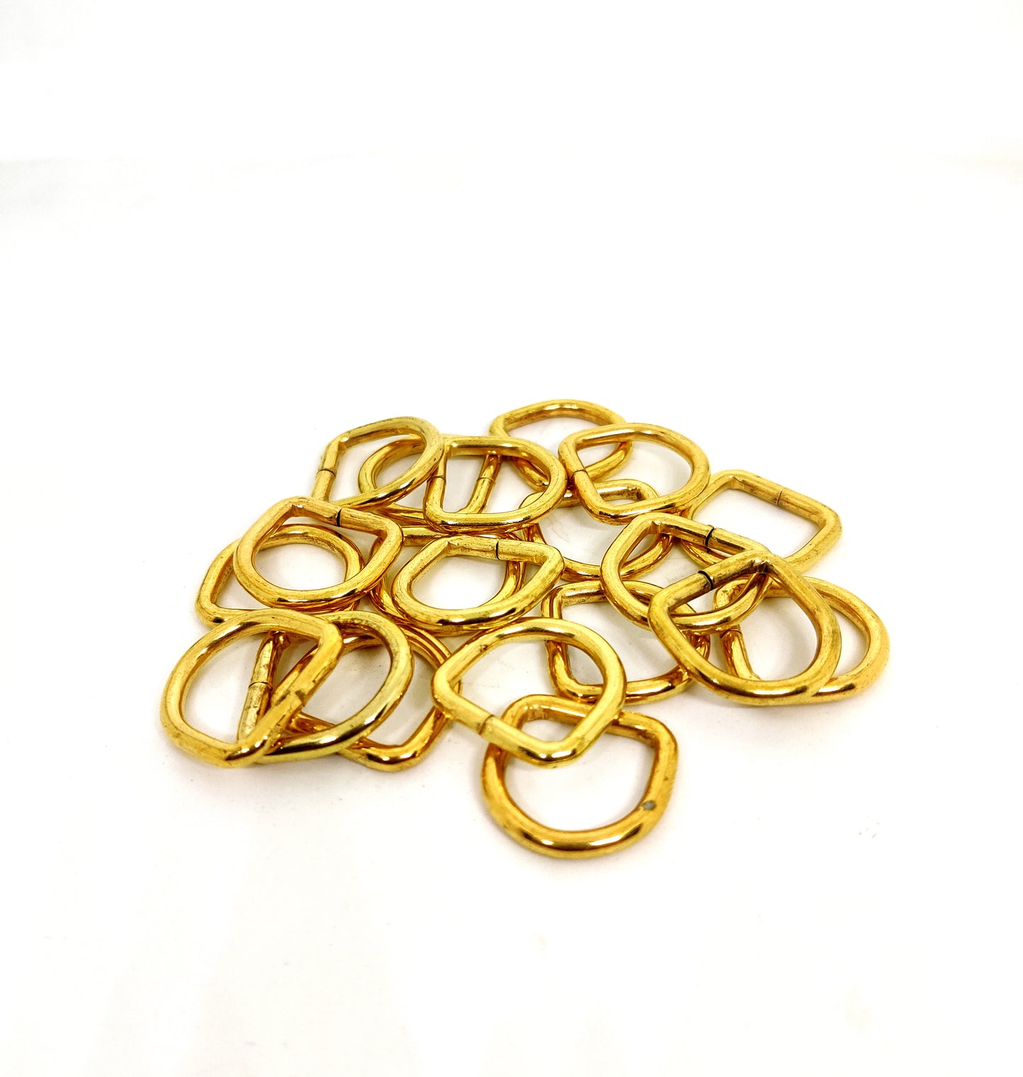 Nimida D Rings 1” useful for 0.75" inch strap | Golden Buckles for Straps Ties Belts Bags, Handmade Un-Welded Connect Buckle for Leather Bags Garment Clothes Luggage, Purse