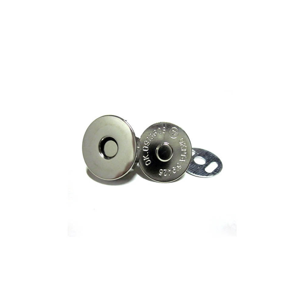 Nimida Magnetic Button Snaps Clasps Fasteners Closure 18 mm - Nickel/Silver - for Sewing, Clutch, Purses, Tote, Handbags, Clothes, Leather