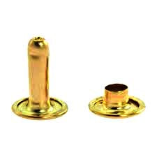 Nimida™ Single Cap Rivets | Brass | Size-7 mm | Golden | for DIY Leather Craft |