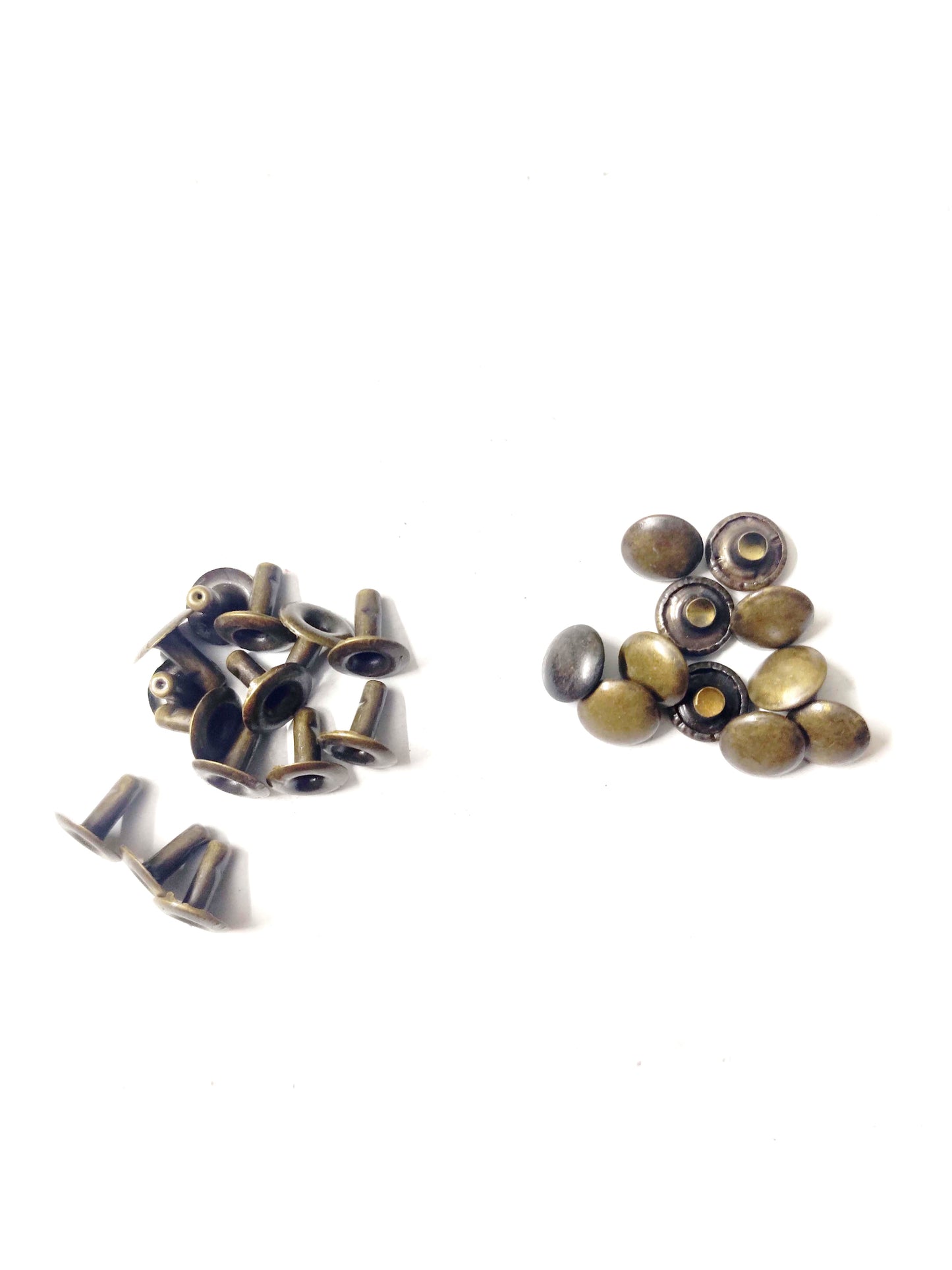 Nimida™ Double Cap Rivets | Bronze Colour |Metal | Large Size-9 mm | for DIY Leather Craft |