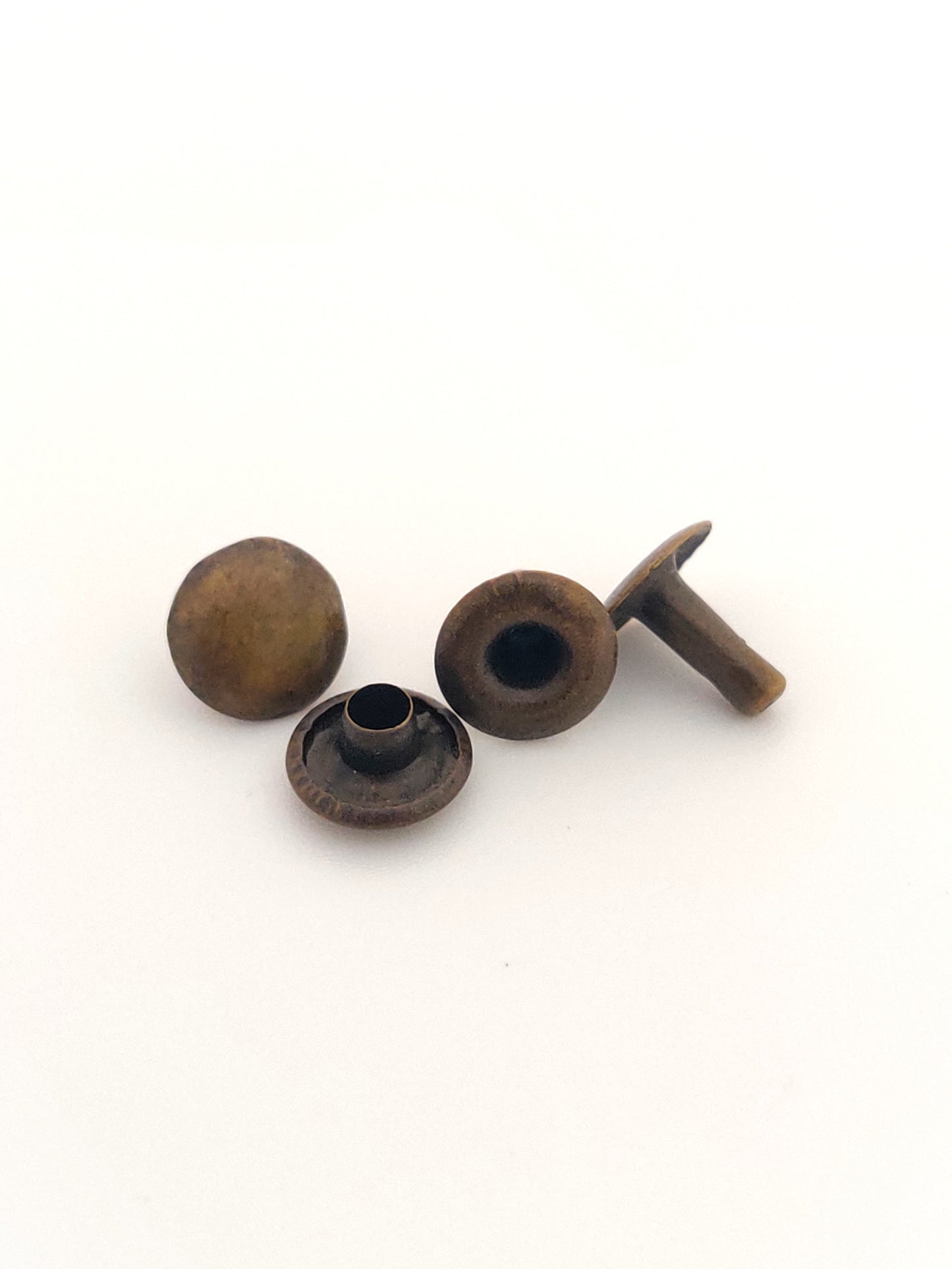 Nimida™ Double Cap Rivets | Bronze Colour |Metal | Large Size-9 mm | for DIY Leather Craft |