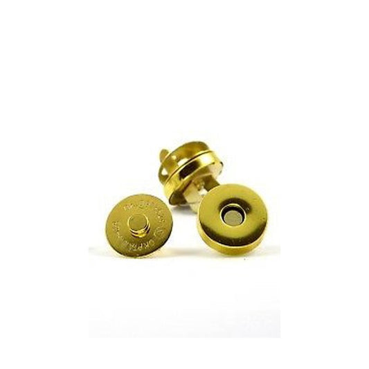 Nimida Magnetic Button Snaps Clasps Fasteners Closure 18 mm - Golden - for Sewing, Clutch, Purses, Tote, Handbags, Clothes, Leather